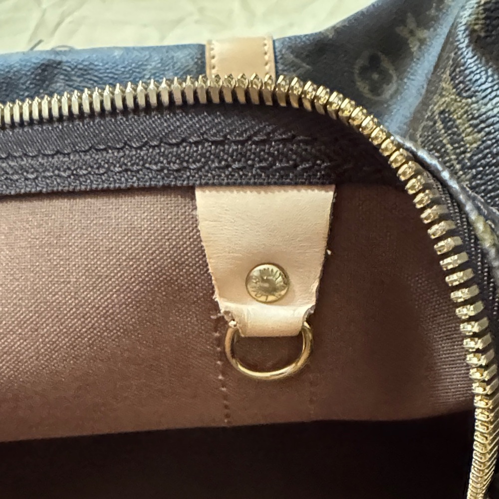 Louis Vuitton Brown Monogram Canvas 55 Duffel with Tan Leather Trim - Picture 12 of 16